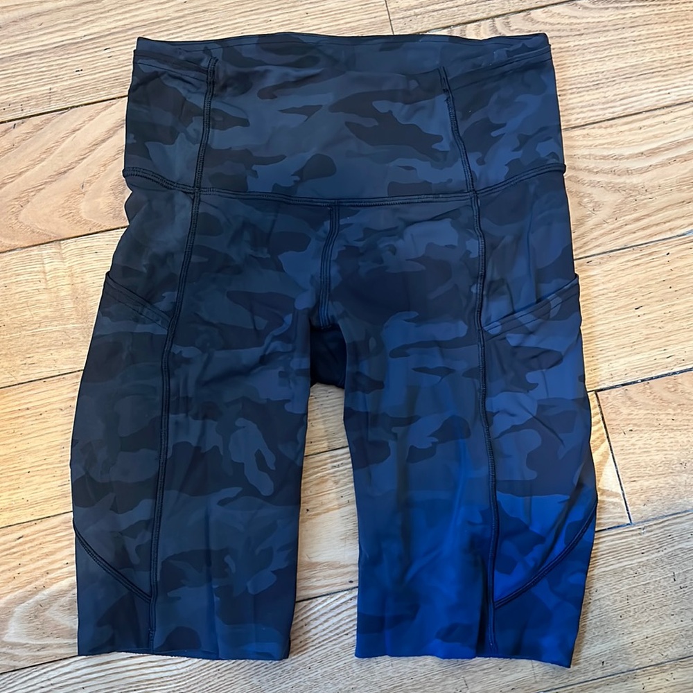 Lululemon camo biker shorts